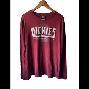 𝅺dickie’s Burgundy long sleeve crew neck t-shirt XL